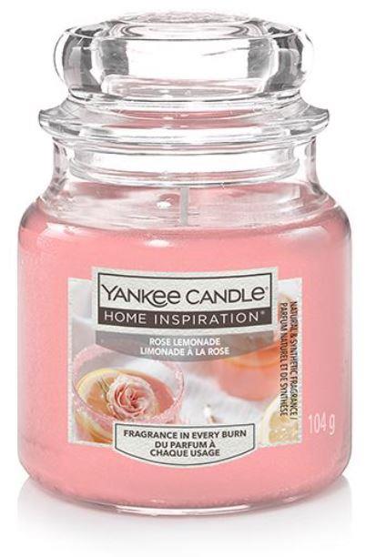 TECNO SHOP Yankee Candle Home Inspiration fragranza Rose Lemonade (limonata alla rosa) candela piccola